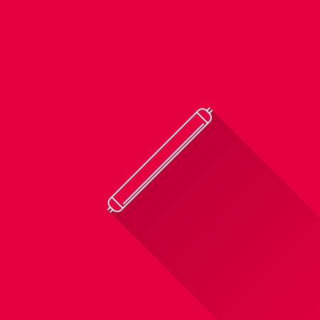 Line icon of luminous tube lampのイラスト素材