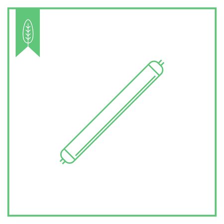 Line icon of luminous tube lampのイラスト素材