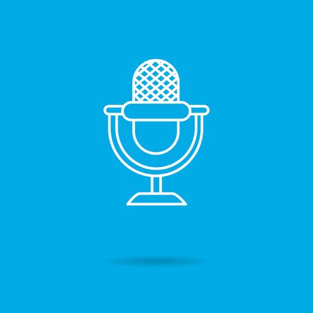Retro microphone iconのイラスト素材