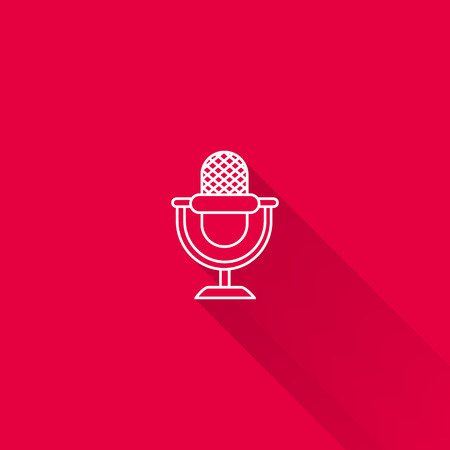 Retro microphone iconのイラスト素材