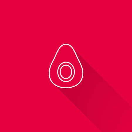 Icon of avocado halfのイラスト素材