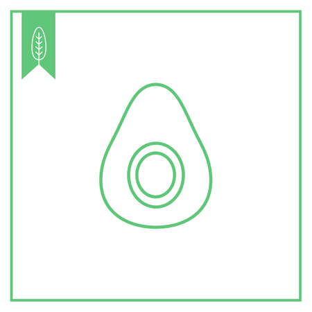Icon of avocado halfのイラスト素材