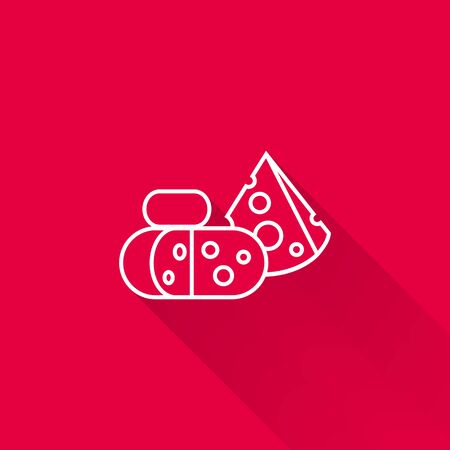 Icon of cut cheese blocksのイラスト素材