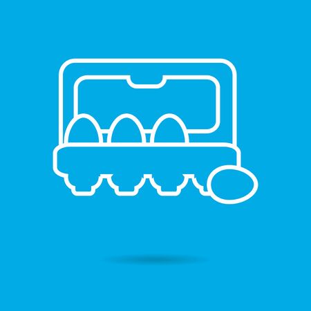 Icon of eggs in carton packageのイラスト素材