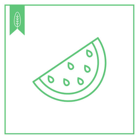 Icon of watermelon sliceのイラスト素材