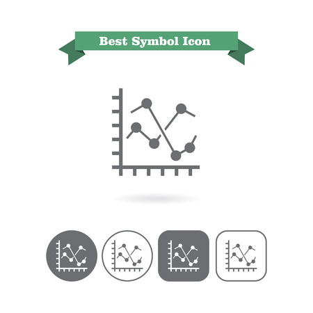 Line histogram iconのイラスト素材