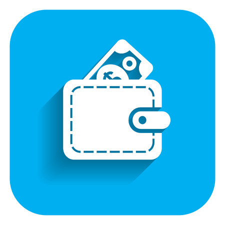 Icon of wallet with dollar banknoteのイラスト素材
