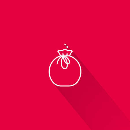 Icon of gift bag with lace and starsのイラスト素材