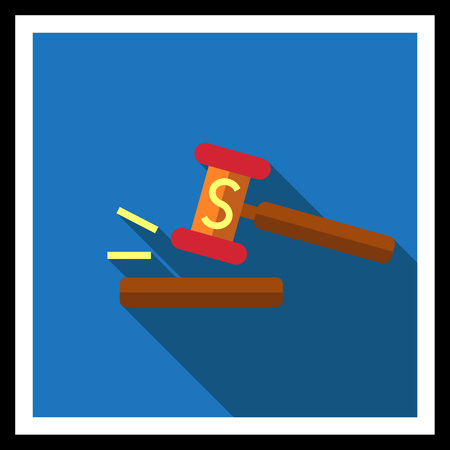 Icon of gavel with S letterのイラスト素材