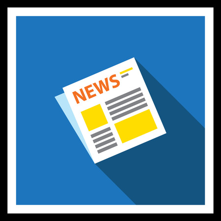 Icon of folded newspaperのイラスト素材