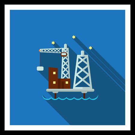 Oil platform iconのイラスト素材
