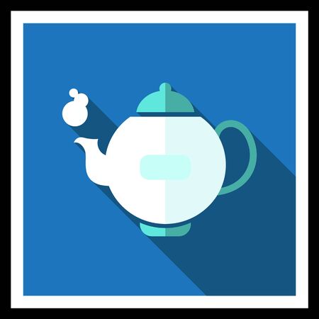 Icon of steaming teapotのイラスト素材