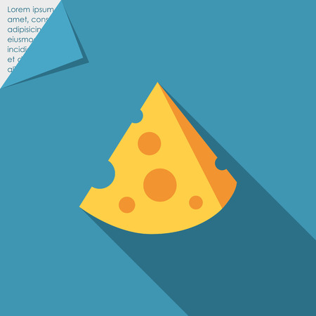 Icon of cut cheese pieceのイラスト素材