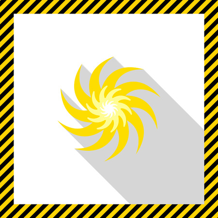 Icon of sun with swirl beamsのイラスト素材