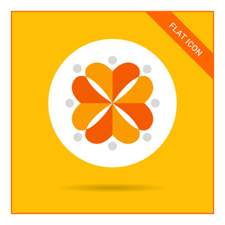 Icon of mandala, round ornament patternのイラスト素材