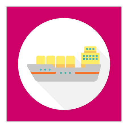 Cargo ship iconのイラスト素材