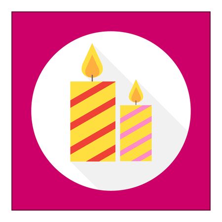 Icons of festive candlesのイラスト素材