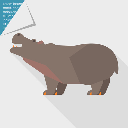 Hippopotamus iconのイラスト素材
