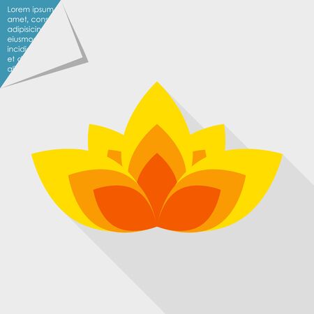 Icon of lotus blossomのイラスト素材