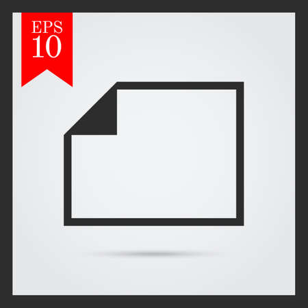Icon of blank document with folded upper cornerのイラスト素材