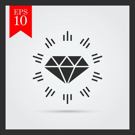 Shining diamond iconのイラスト素材