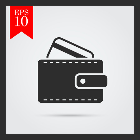 Icon of wallet with credit cardのイラスト素材
