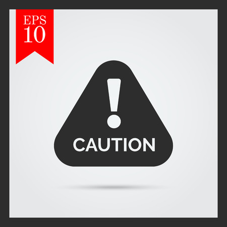 Icon of triangle caution signのイラスト素材