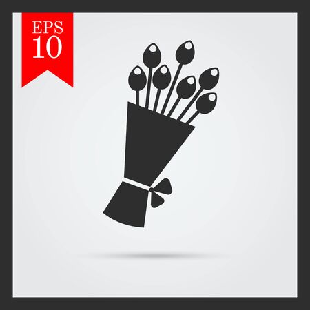 Tulip bouquet iconのイラスト素材