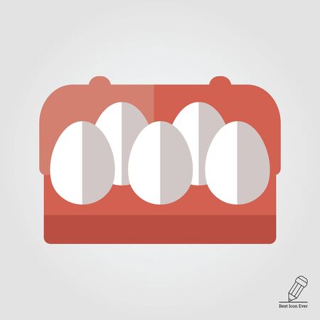 Icon of eggs in carton packageのイラスト素材