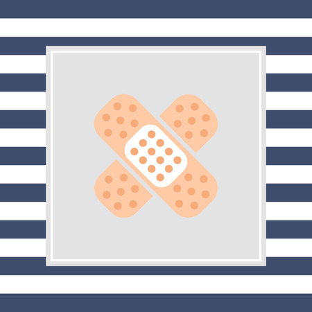 Icon of crossed pieces of adhesive plasterのイラスト素材