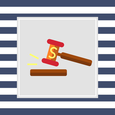Icon of gavel with S letterのイラスト素材