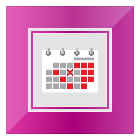 Icon of flip calendar page with crossed dateのイラスト素材