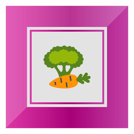 Icon of carrot and broccoli curdのイラスト素材