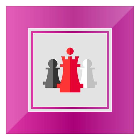 Icon of chess king and pawnsのイラスト素材