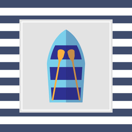 Icon of empty boat with oarsの写真素材