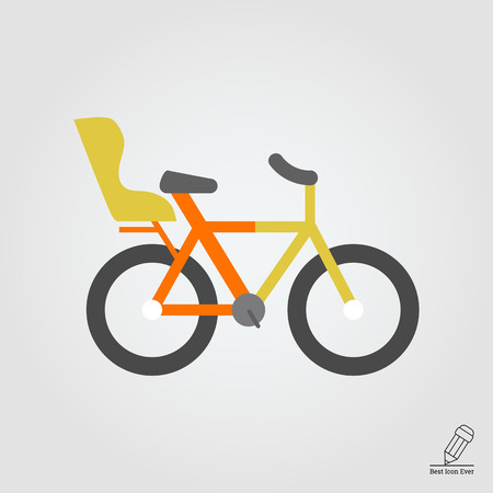 Icon of bicycle with child seatのイラスト素材