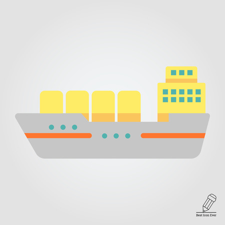 Cargo ship iconのイラスト素材