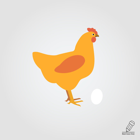 Hen iconのイラスト素材