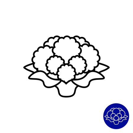 Icon of cauliflower curdのイラスト素材