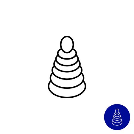 Icon of stacking toyのイラスト素材