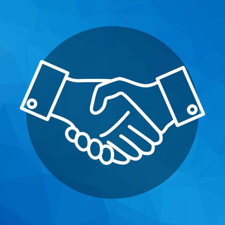 Icon of man handshake signのイラスト素材