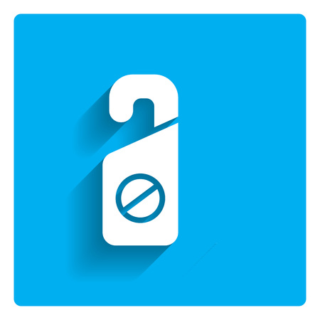 Icon of Do not disturb label with prohibition signのイラスト素材