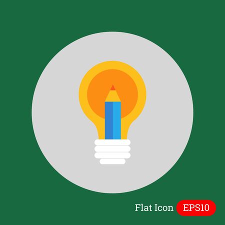 Icon of lightbulb and pencilのイラスト素材