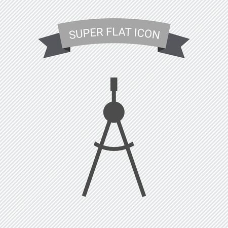 Icon of drawing compasses in circleのイラスト素材