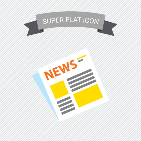 Icon of folded newspaperのイラスト素材