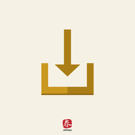 Download iconのイラスト素材