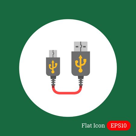 Icon of USB to mini USB cableのイラスト素材