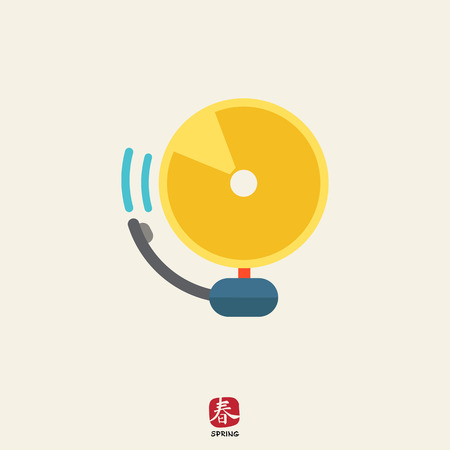 Icon of ringing school bellのイラスト素材
