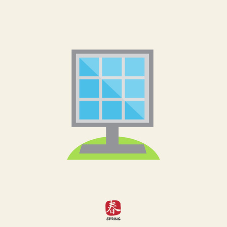 Solar panel iconのイラスト素材