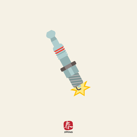 Spark plug iconのイラスト素材